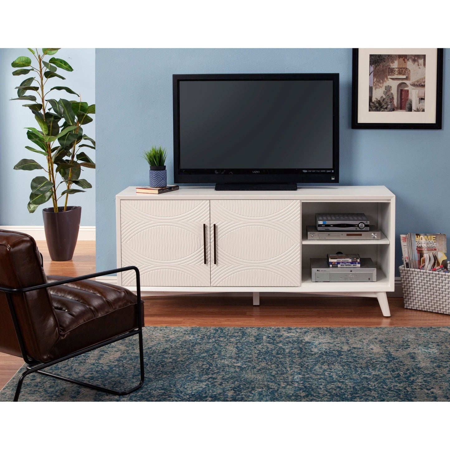 Tranquility TV Console, White - Alpine Furniture