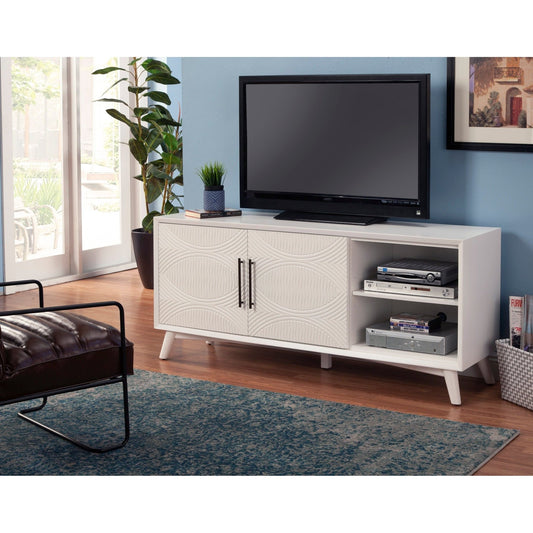 Tranquility TV Console, White - Alpine Furniture