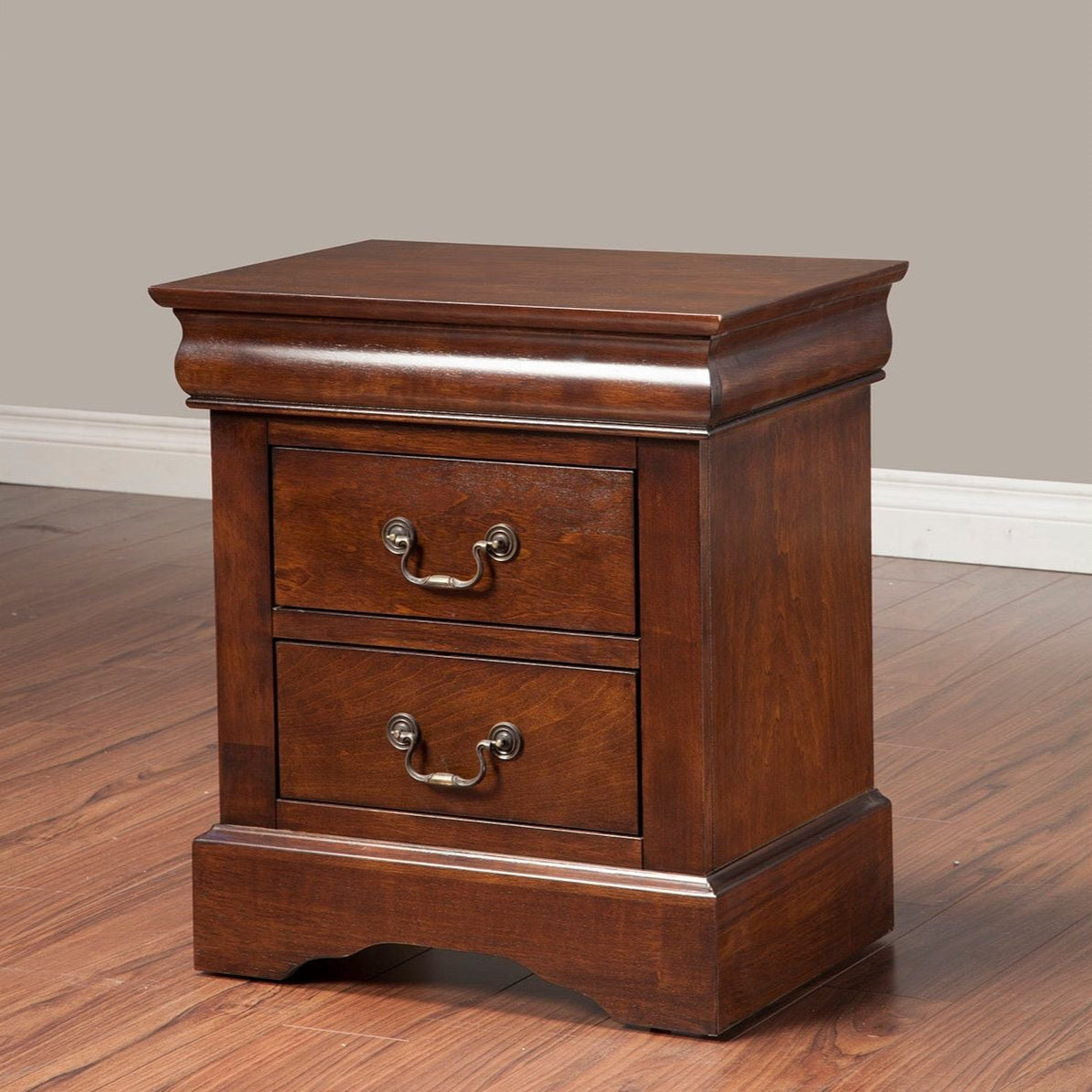 Alpine Furniture West Haven 2 Drawer shops Nightstand in Cappuccino