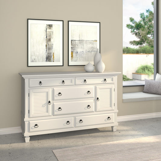 Winchester Dresser, White - Alpine Furniture
