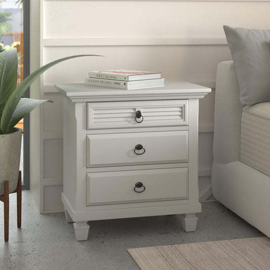 Winchester Nightstand, White - Alpine Furniture