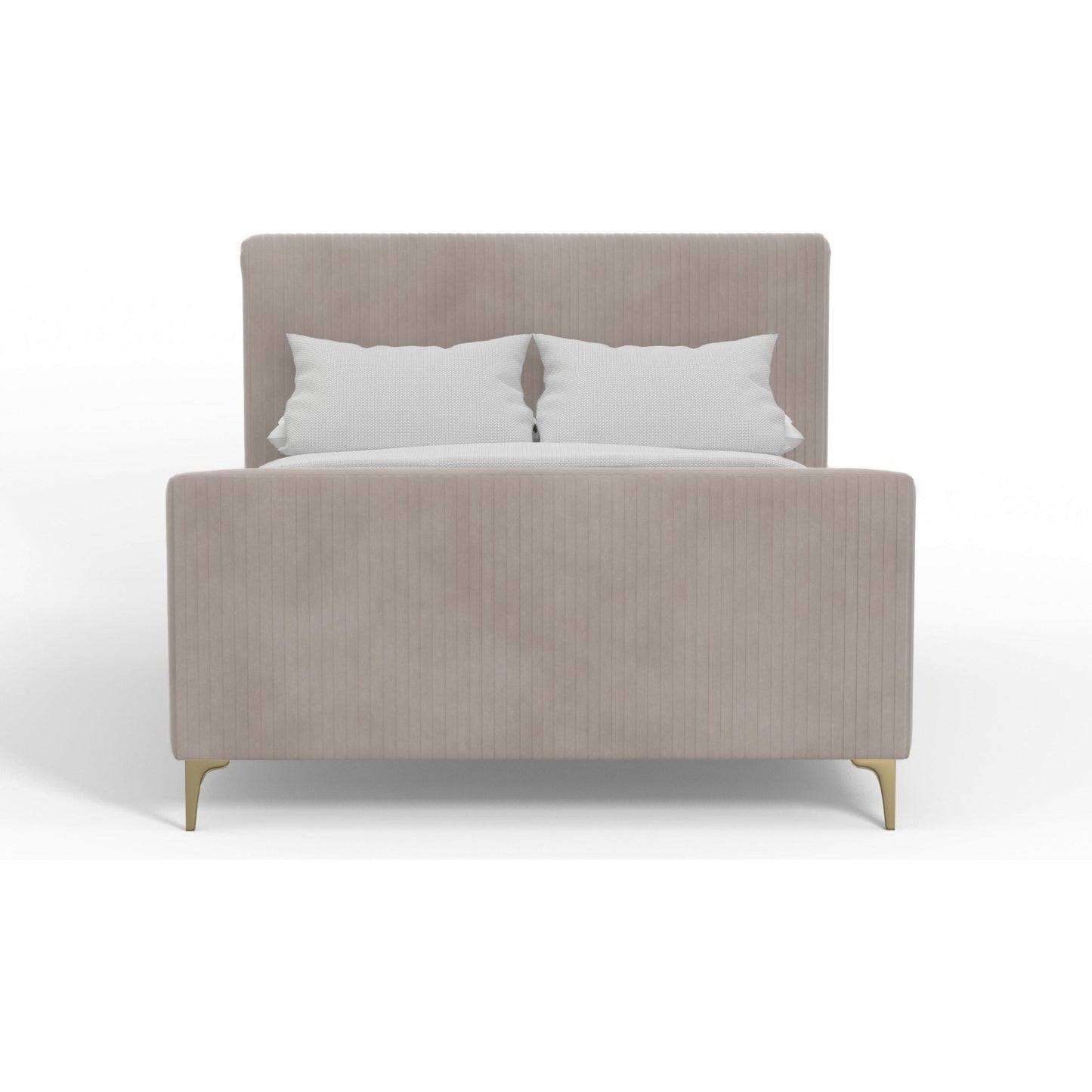 Zaldy Platform Bed, Light Grey - Alpine Furniture